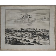 MUROM RUSSIA 1727 OLEARIUS/VAN DER AA ANTIQUE ORIGINAL COPPER ENGRAVED CITY VIEW