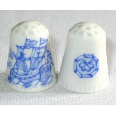 Russian Thimble Ship Lomonosov porcelain