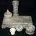 Antique Desk  Set  - Pen Tray, 2 Inkwells and Pen Cup