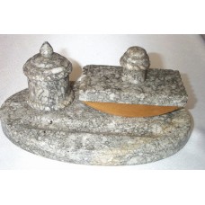 Antique Russian  Set  - Pen Tray, Inkwell and Bloter