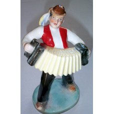 Man with Accordion Rare USSR porcelain figurine 1960
