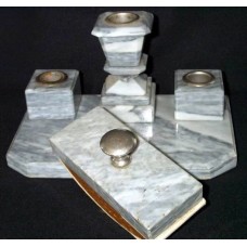 Antique Desk  Set  Inkwells,Pen Cup and Bloter