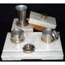 Antique Desk  Set  Inkwells,Pen Cup and Bloter