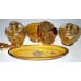 Rare Antique Color Gold Glass Perfume  Set