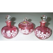 Antique Russian Glass Perfume  Set 19th c.