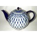Gold Cobalt Net Tea Pot Lomonosov porcelain