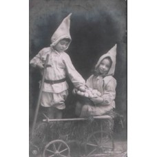 Children in Fancy Dress Antique Postcard