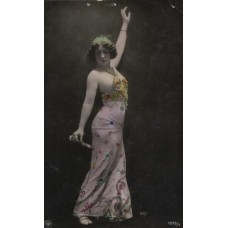 Dancing Woman Antique Postcard