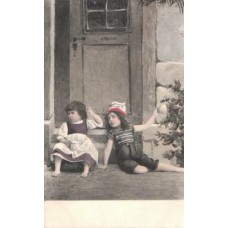 Children Russian Antique Postcard