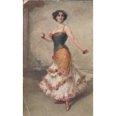 Spaniard Dancer Russian Antique Postcard
