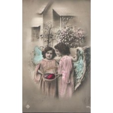 Angels Russian Antique Postcard 1911