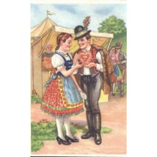 Valentines Day Old Postcard 1940'