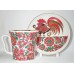 Lomonosov Mug and Saucer Red Rooster