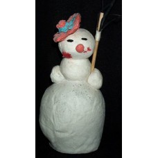 Old Christmas Ornament Spun-Cotton Snowman