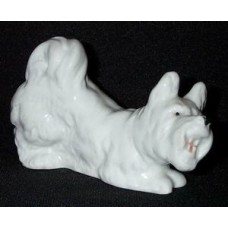 White Terrier Old German Porcelain 1950'