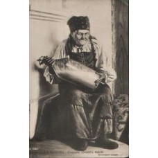 Woman Churning Butter Antique Postcard