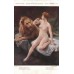 Nude/Naked Woman with Lion Antique Postcard