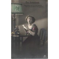 Woman Antique Postcard