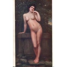 Naked/Nude Wonam Antique Postcard