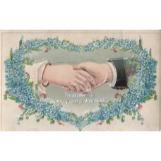 Handclasp Russian Antique Postcard