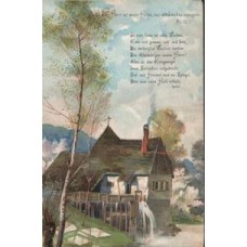 Country View Poem Antique Postcard
