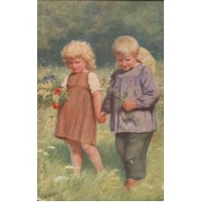 The First Date Antique Postcard