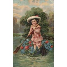 Girl Russian Antique Postcard